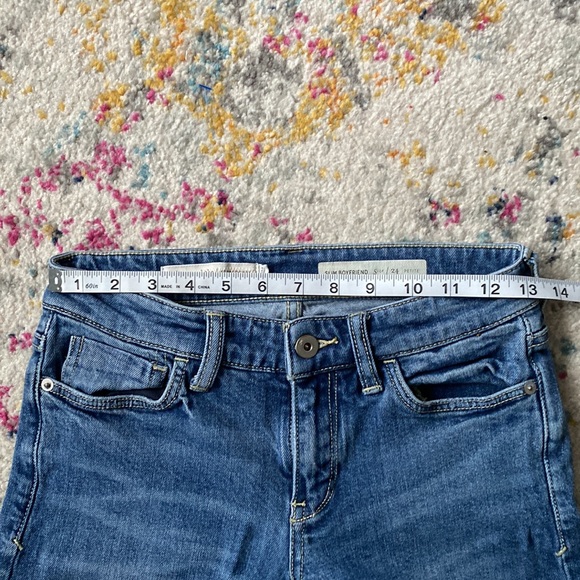 Anthropologie Pilcro & the Letterpress Jeans Slim Boyfriend Distressed 24 Petite - Picture 13 of 15